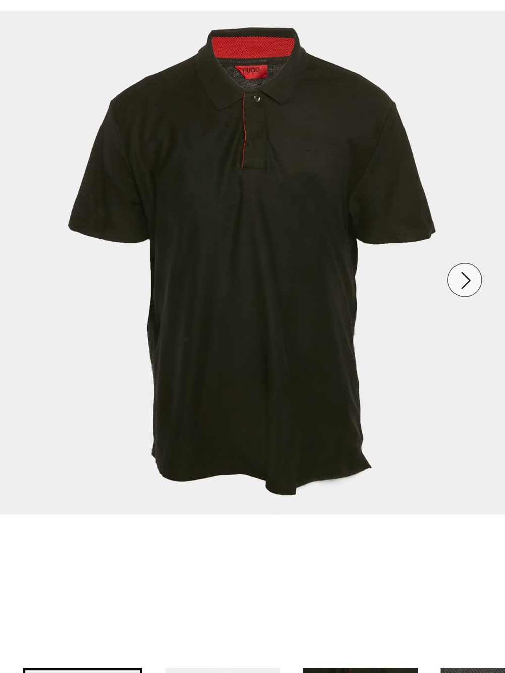 HUGO Black Polo with Red Interior Trim